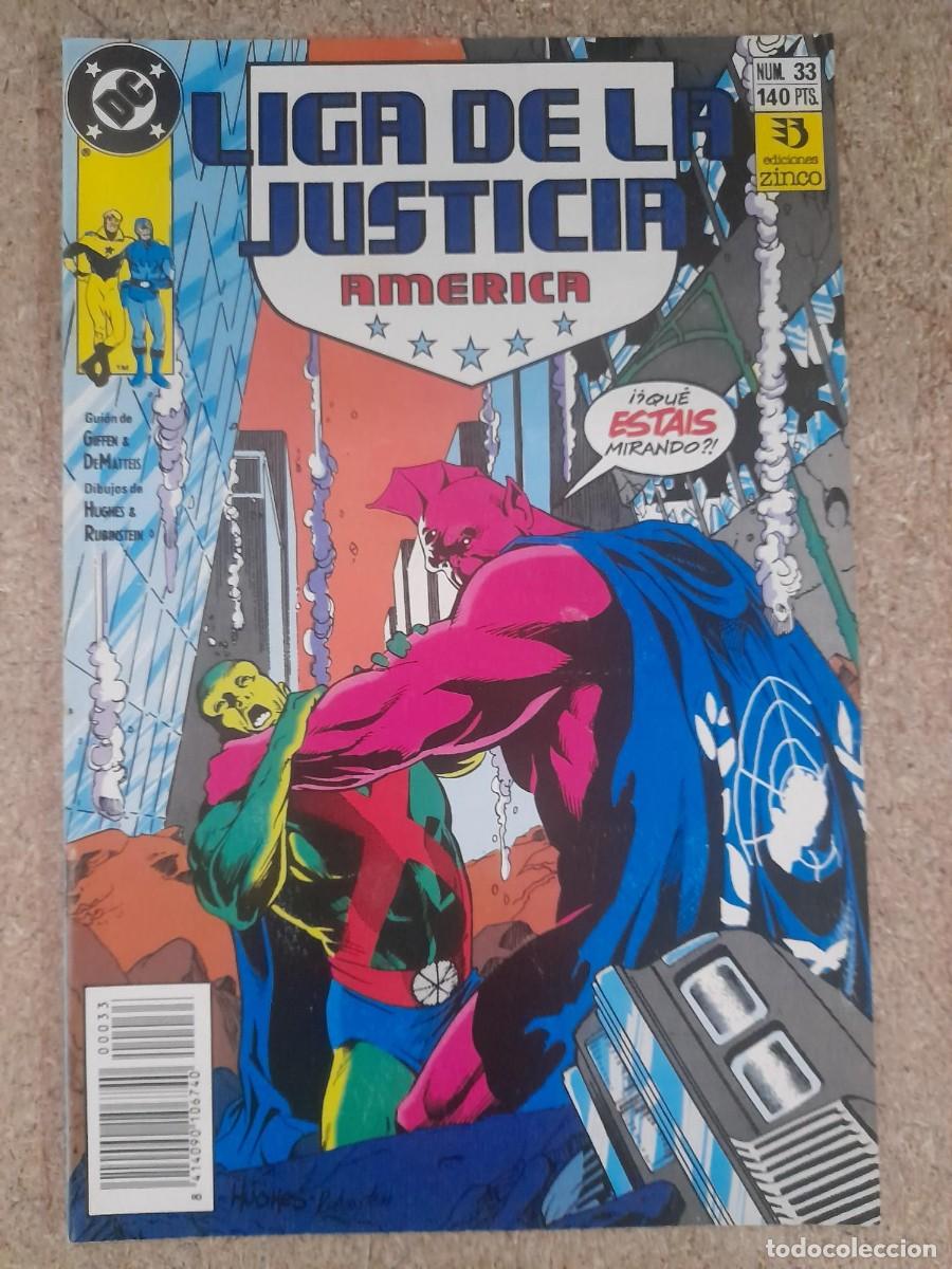 C&oacute;mics: Liga De La Justicia Internacional/America 33. DC Comics.Zinco