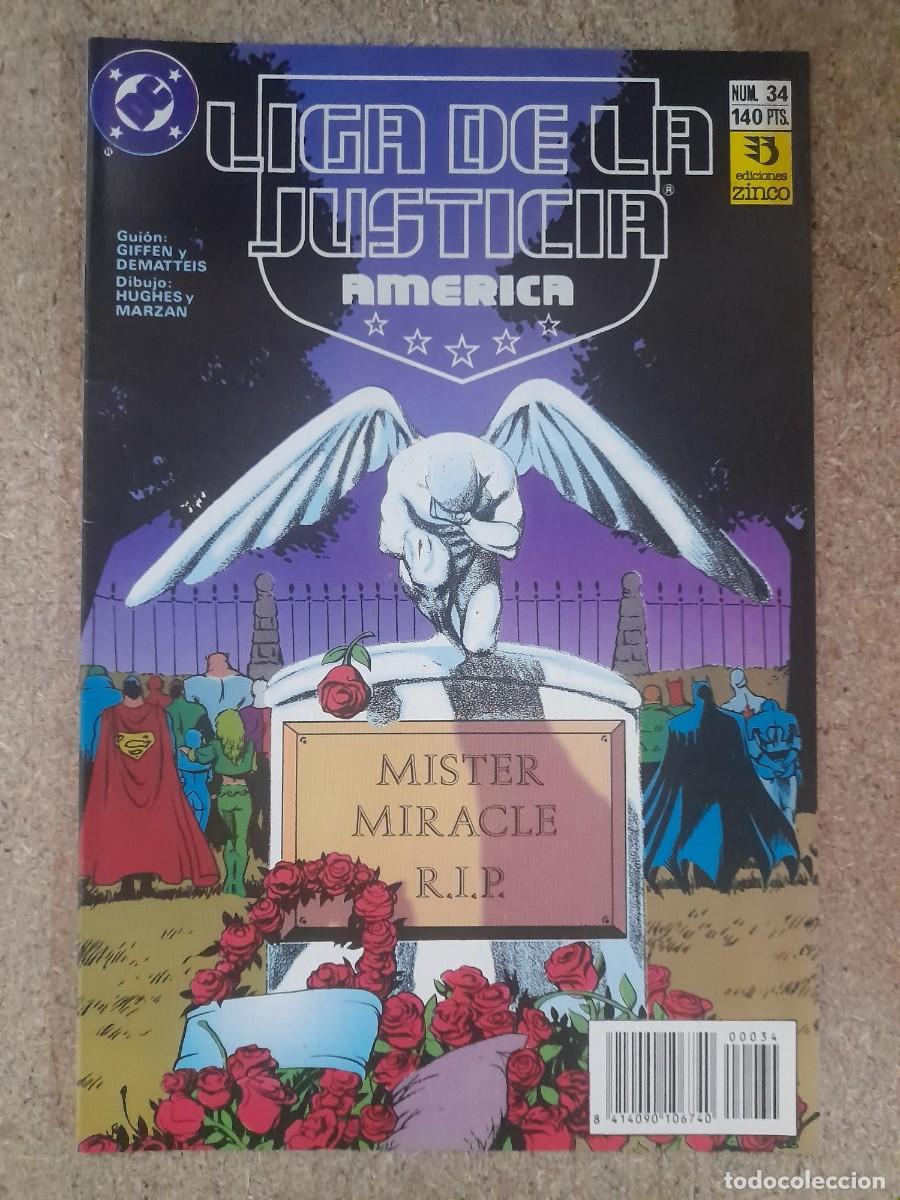C&oacute;mics: Liga De La Justicia Internacional/America 34. DC Comics.Zinco