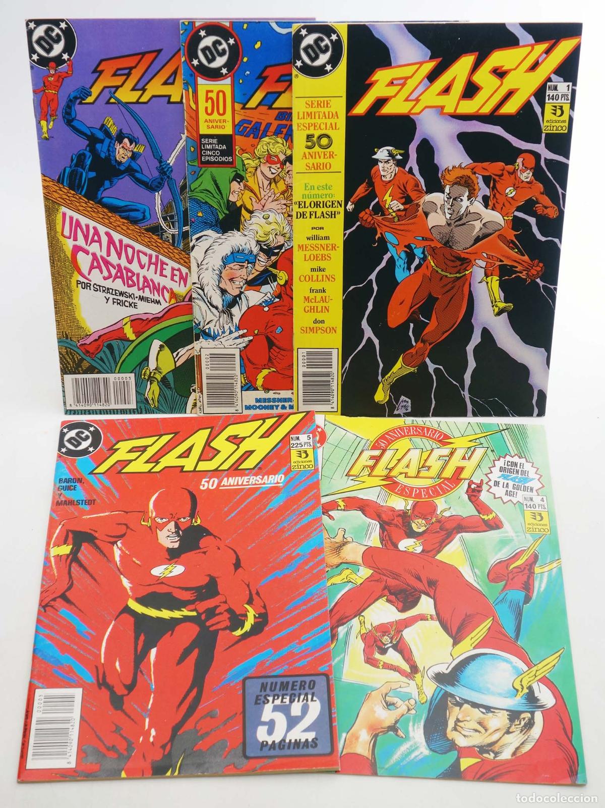 C&oacute;mics: FLASH 1 A 5. COMPLETA. Zinco, 1990