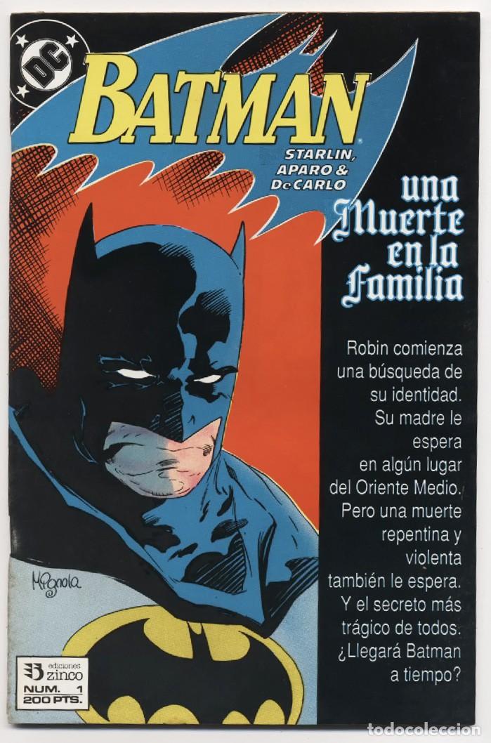 C&oacute;mics: BATMAN UNA MUERTE EN LA FAMILIA N&ordm; 1 DC COMICS EDICIONES ZINCO 1989