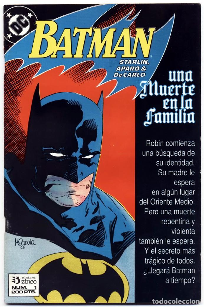 C&oacute;mics: BATMAN UNA MUERTE EN LA FAMILIA N&ordm; 1 DC COMICS EDICIONES ZINCO 1989 EXCELENTE