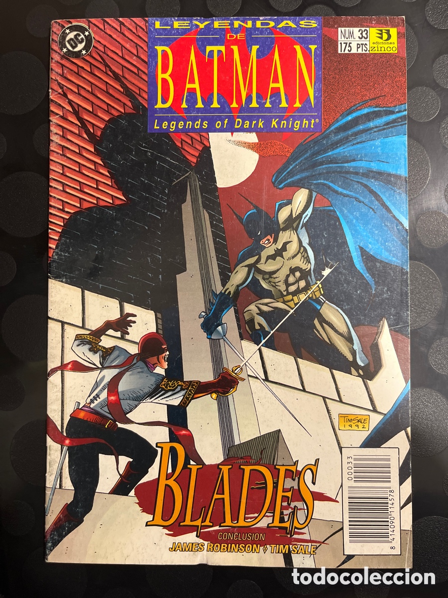 C&oacute;mics: LEYENDAS DE BATMAN N.33 LEGENDS OF THE DARK NIGHT : BLADES DC ( 1990/1993 )