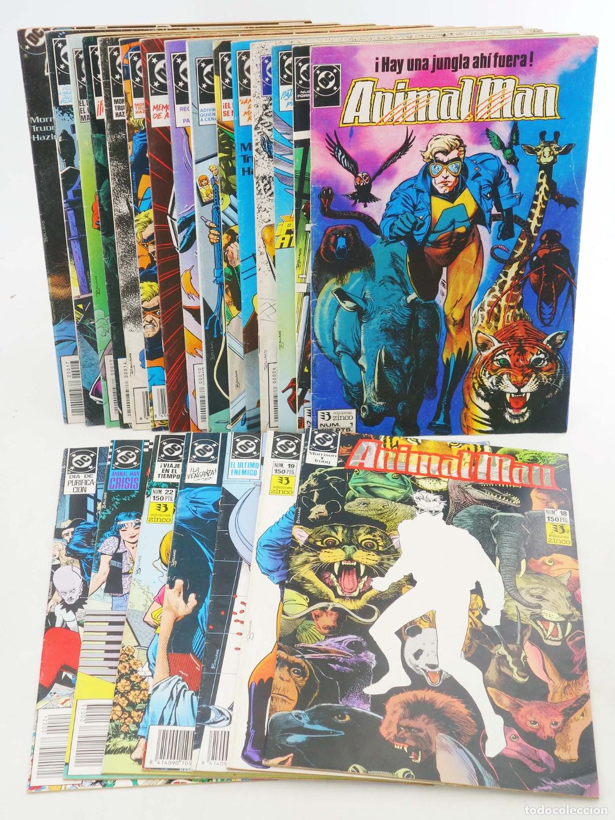 C&oacute;mics: ANIMAL MAN 1,3,5 A 24. FALTA 2,4,25 Y 26. Zinco, 1989
