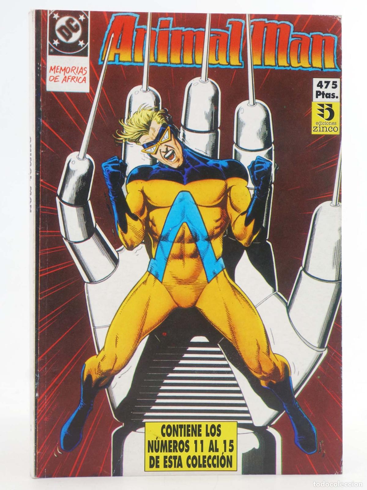 C&oacute;mics: ANIMAL MAN 11 A 15. RETAPADO. Zinco, 1989