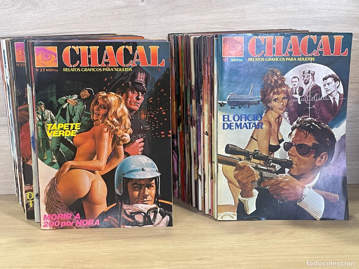C&oacute;mics: Chacal / Relatos Gr&aacute;ficos para Adultos / Completa 54 N&uacute;meros + 1 extra / Ediciones Zinco 1982 - 1987