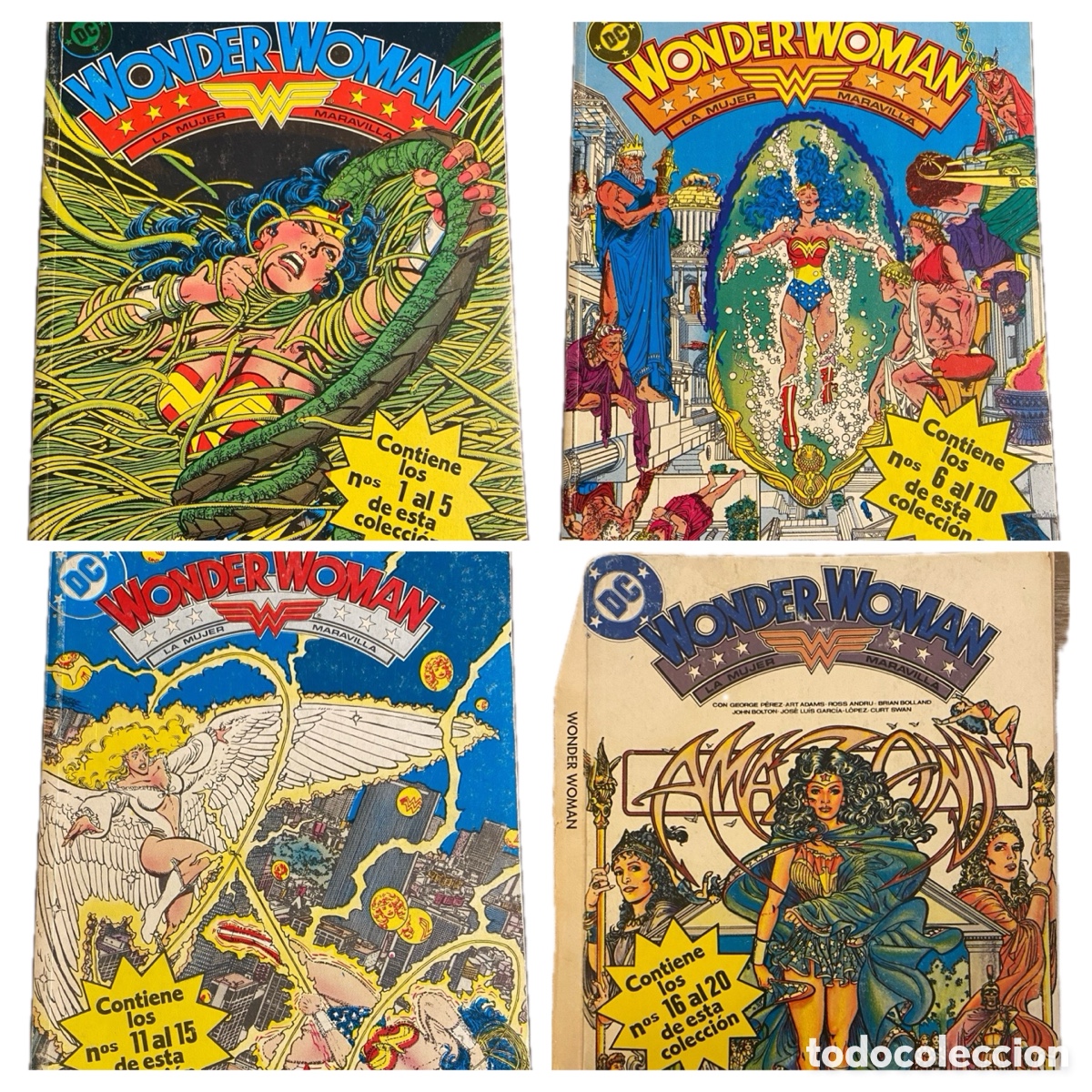 C&oacute;mics: WONDER WOMAN 1&ndash;20 (1988-1991) RETAPADOS &ndash; ETAPA GEORGE P&Eacute;REZ &ndash; COMPLETA LOTE DC