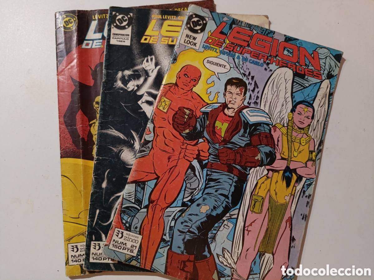 C&oacute;mics: Lote de 3 comics Legi&oacute;n de Super- H&eacute;roes .Num 13-14-21