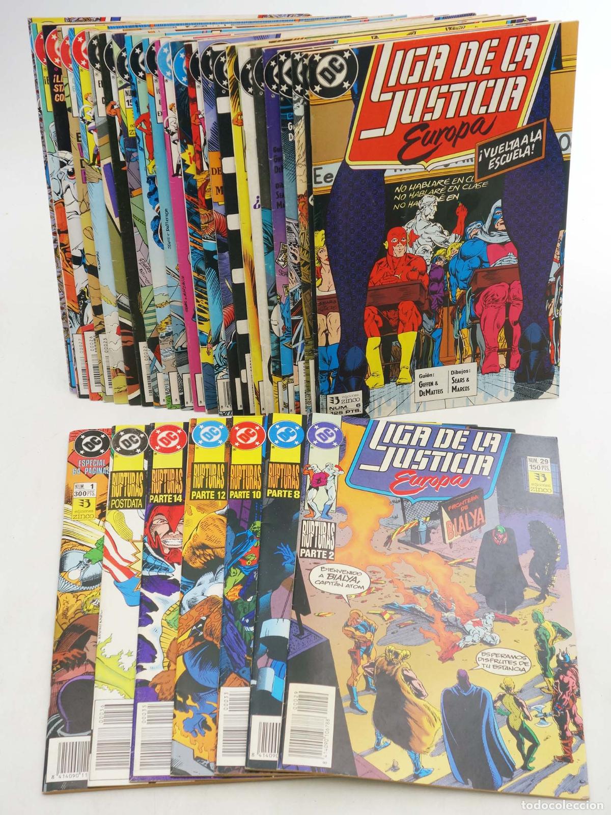 C&oacute;mics: LIGA DE LA JUSTICIA EUROPA 6 A 29,32 A 36. M&Aacute;S ESPECIAL. Zinco, 1989