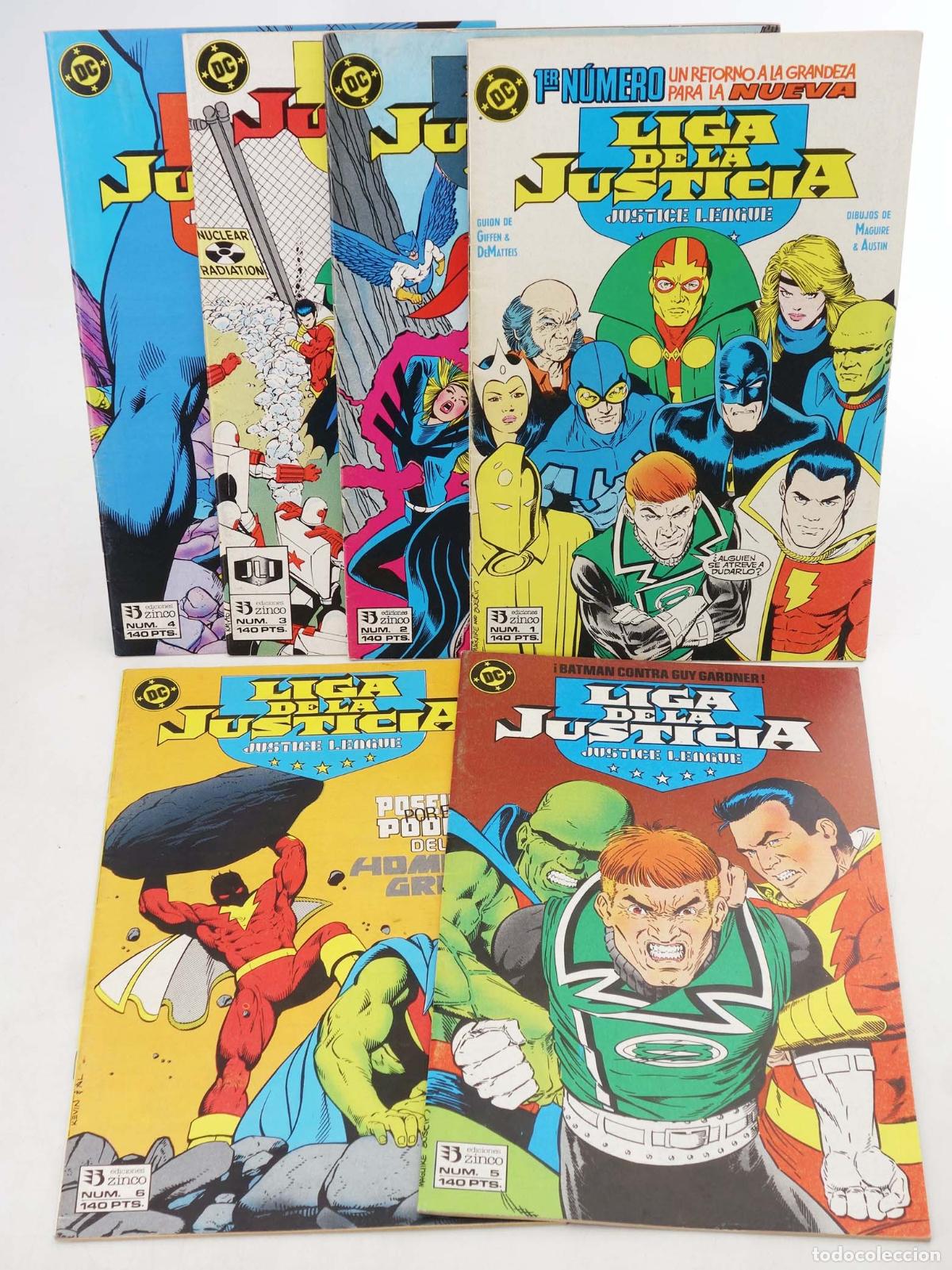 C&oacute;mics: LIGA DE LA JUSTICIA VOL. 1 1 A 6. Zinco, 1988