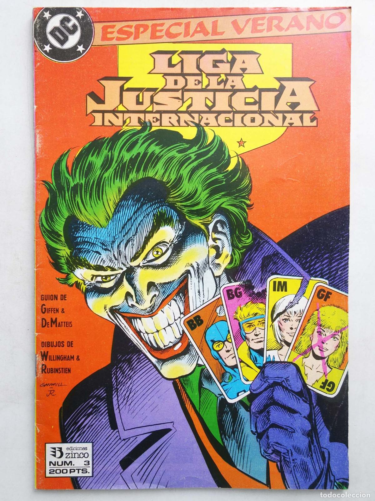 C&oacute;mics: LIGA DE LA JUSTICIA ESPECIAL 3. ESPECIAL VERANO (Keith Giffen/J. M. Dematteis) Zinco, 1989