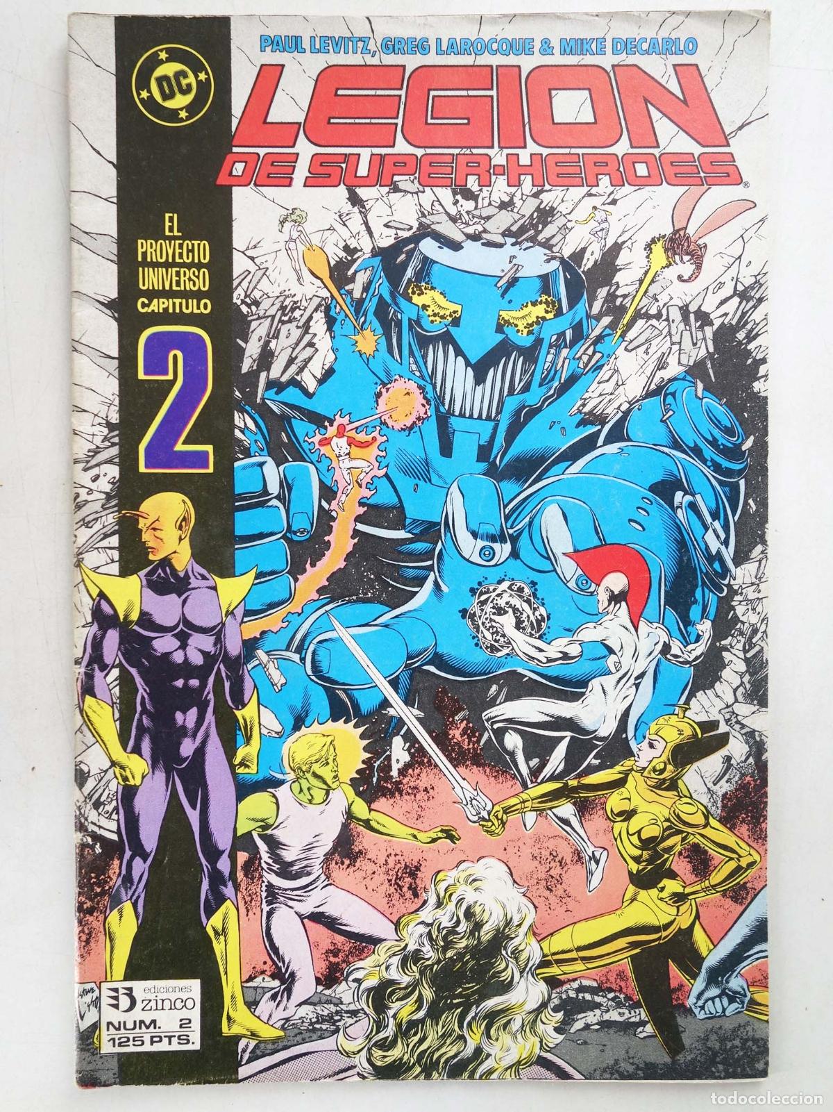 C&oacute;mics: LEGI&Oacute;N DE SUPERH&Eacute;ROES 2 (Paul Levitz/Greg Larocque) Zinco, 1987
