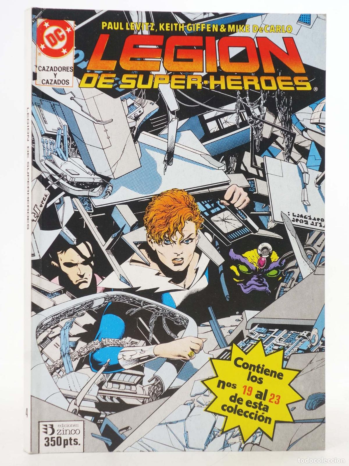 C&oacute;mics: LEGI&Oacute;N DE SUPERH&Eacute;ROES 19 A 23. RETAPADO. Zinco, 1987