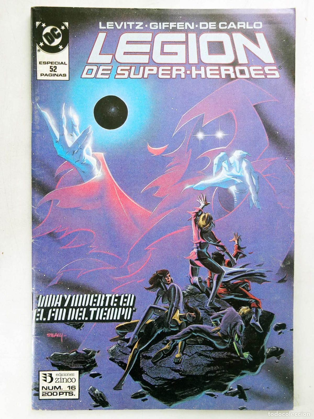 C&oacute;mics: LEGI&Oacute;N DE SUPERH&Eacute;ROES 16. ESPECIAL 52 P&Aacute;GS (Paul Levitz/Keith Giffen) Zinco, 1989