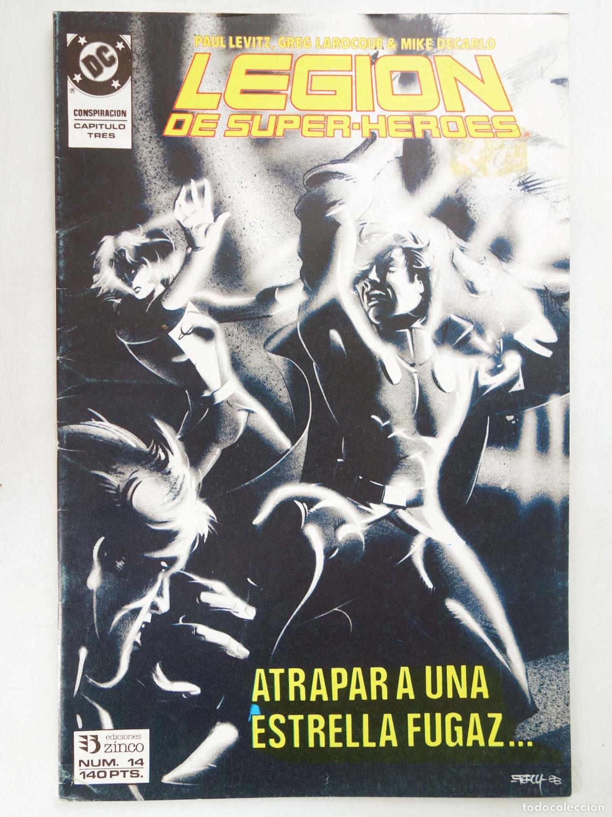C&oacute;mics: LEGI&Oacute;N DE SUPERH&Eacute;ROES 14 (Paul Levitz/Greg Larocque) Zinco, 1988