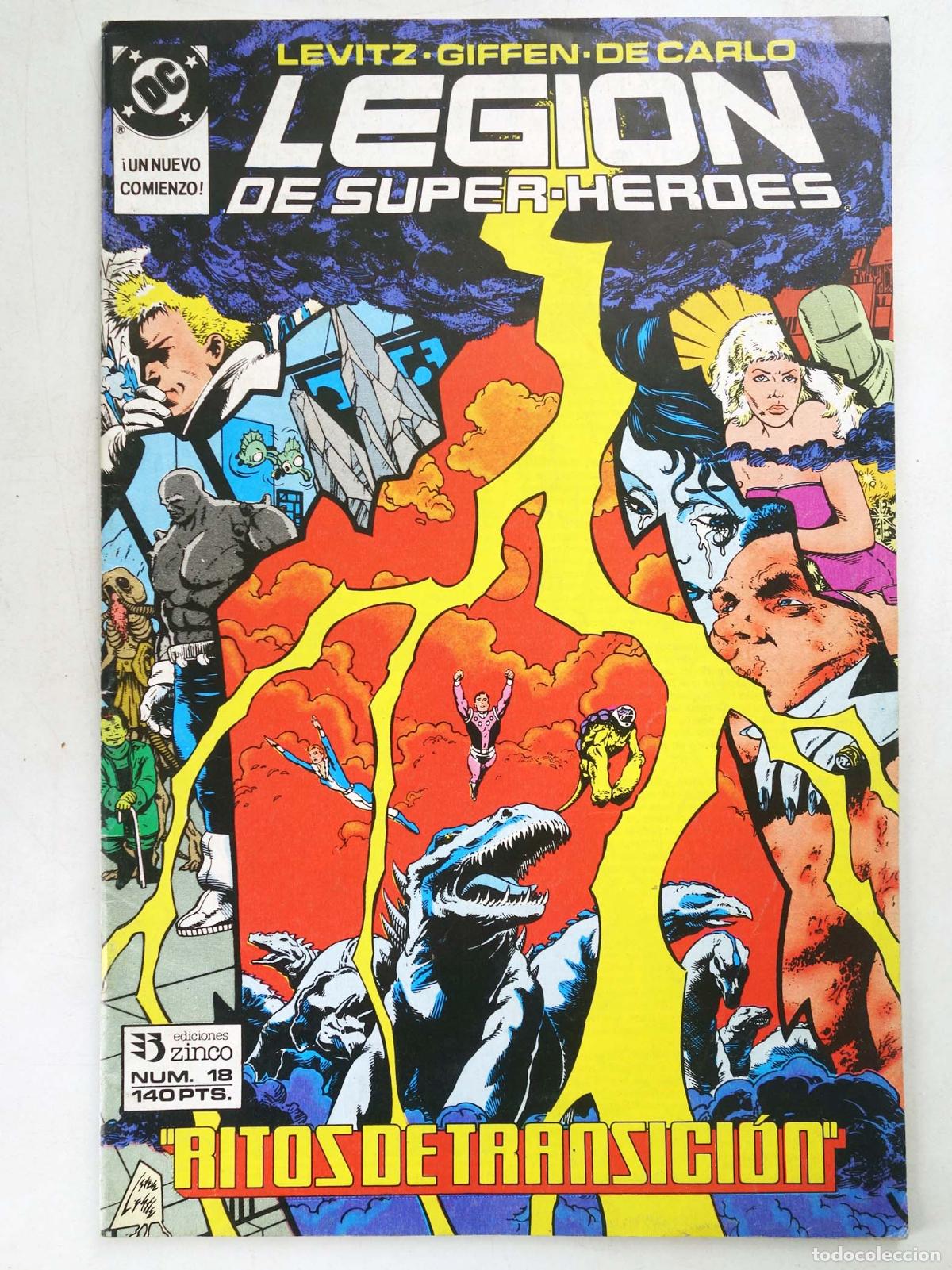 C&oacute;mics: LEGI&Oacute;N DE SUPERH&Eacute;ROES 18 (Paul Levitz/Keith Giffen) Zinco, 1989