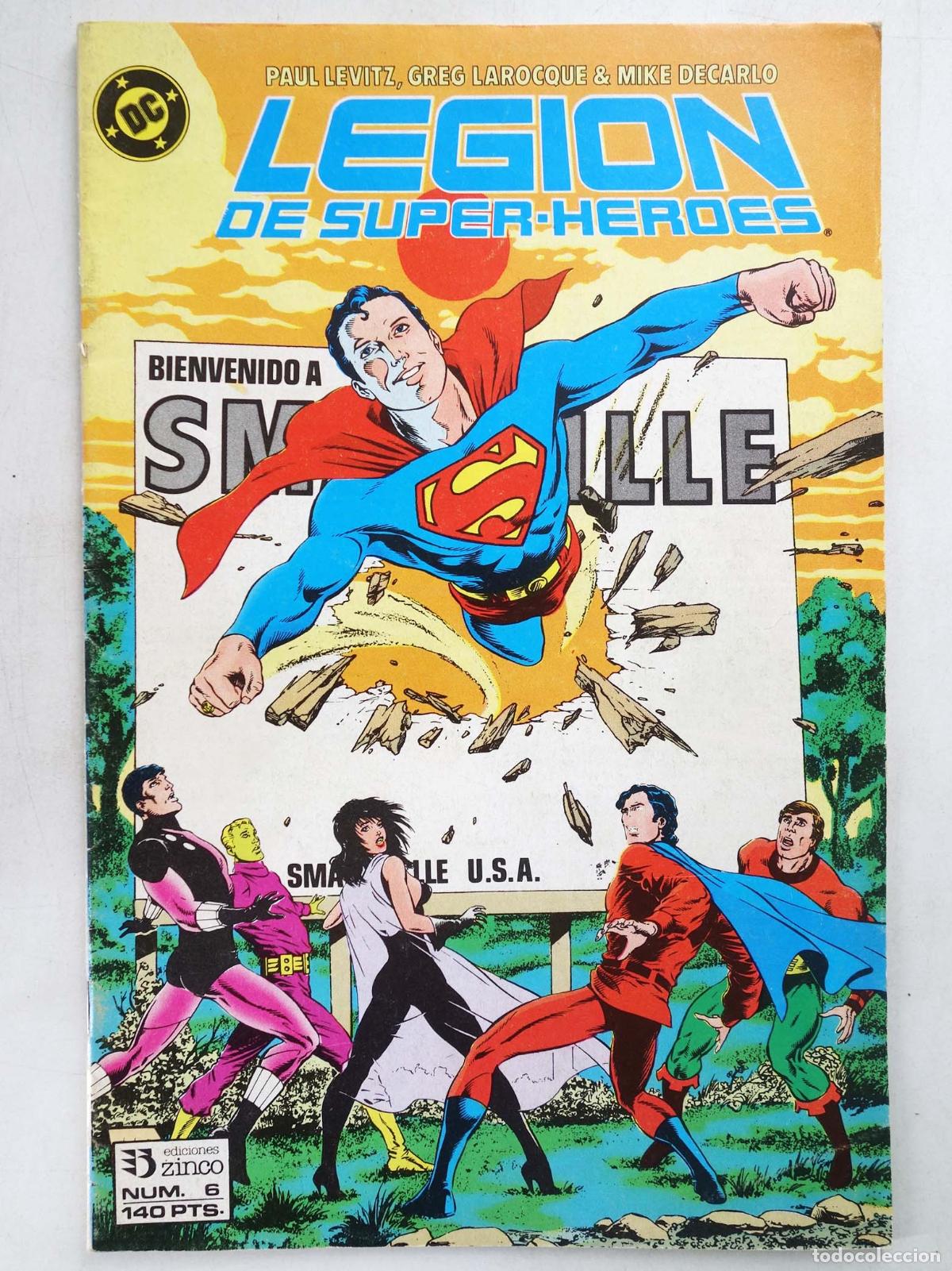 C&oacute;mics: LEGI&Oacute;N DE SUPERH&Eacute;ROES 6 (Paul Levitz/Greg Larocque) Zinco, 1988