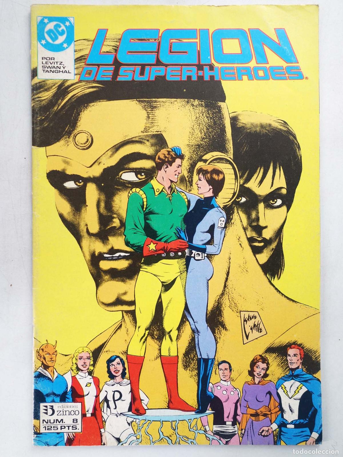 C&oacute;mics: LEGI&Oacute;N DE SUPERH&Eacute;ROES 8 (Paul Levitz/Greg Larocque) Zinco, 1988