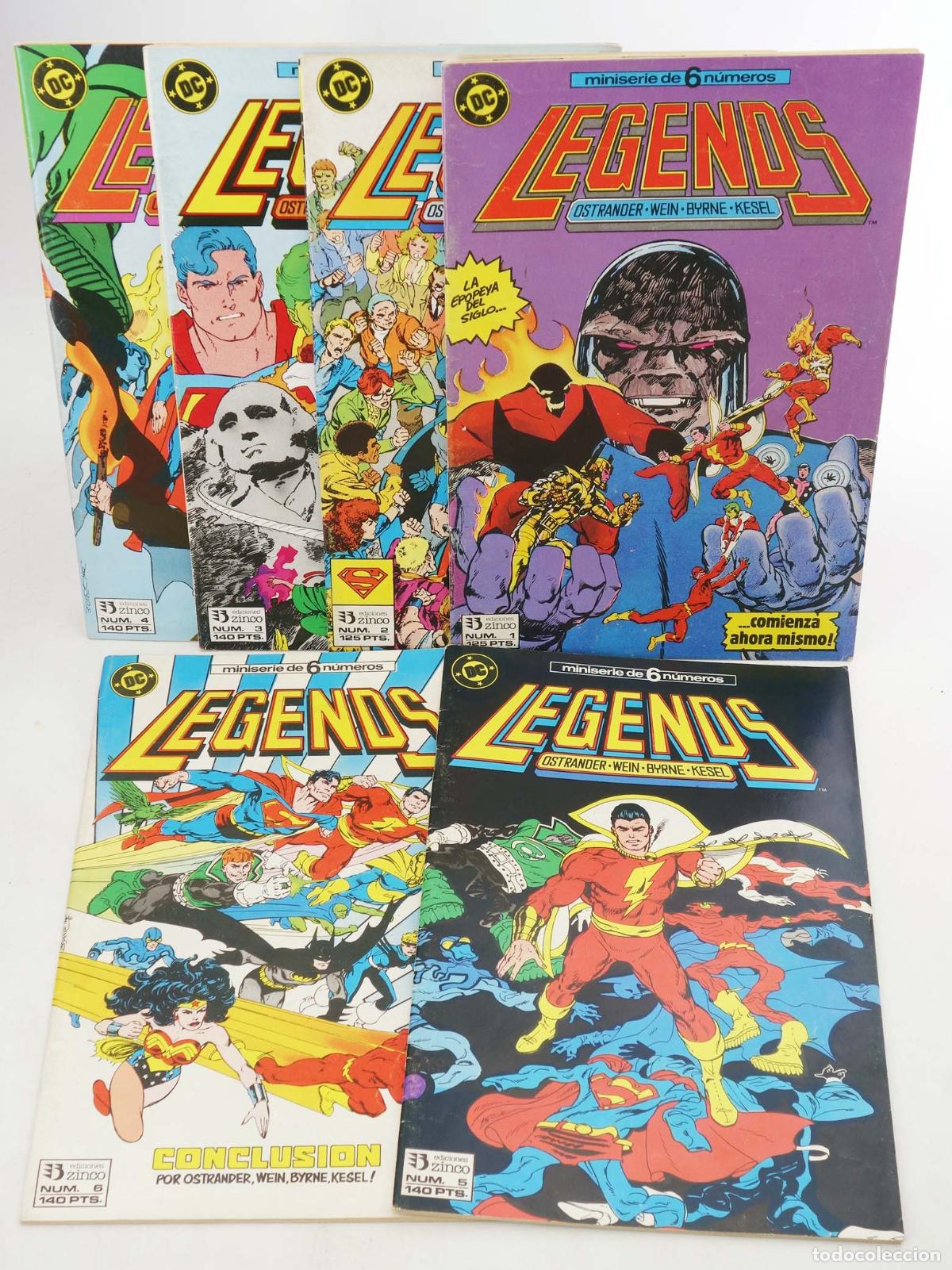 C&oacute;mics: LEGENDS 1 A 6. COMPLETA. Zinco, 1987