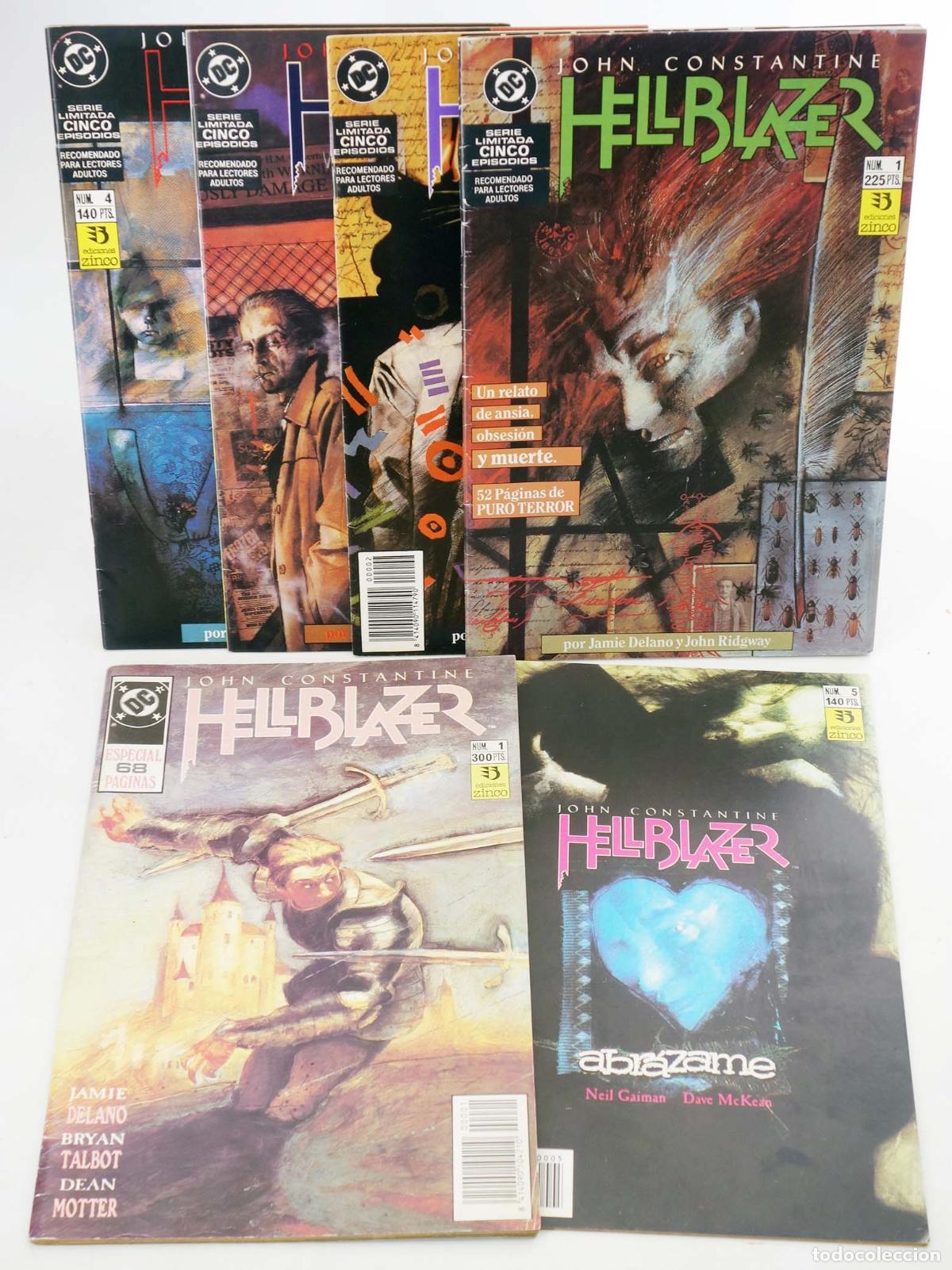 C&oacute;mics: HELLBLAZER 1 A 5. M&Aacute;S EXTRA COMPLETA. Zinco, 1990