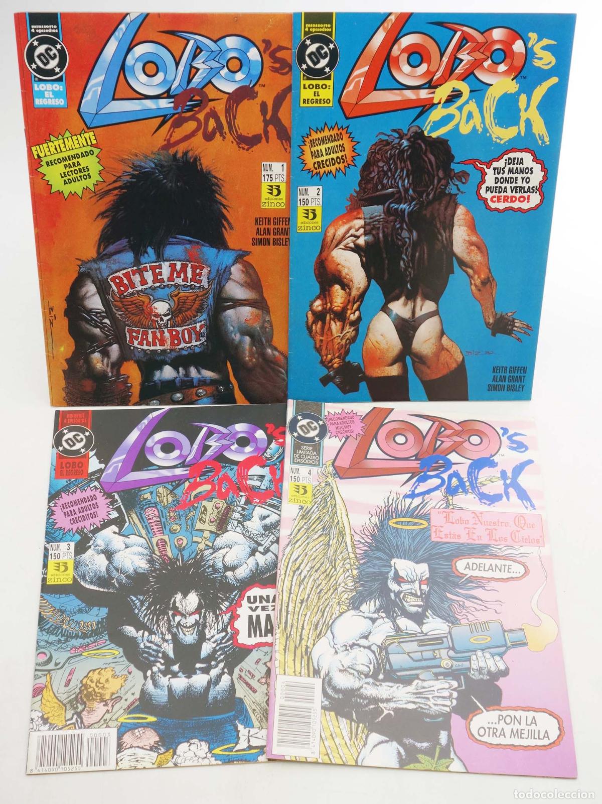 C&oacute;mics: LOBO S BACK LOBO EL REGRESO 1 A 4. COMPLETA. Zinco, 1992