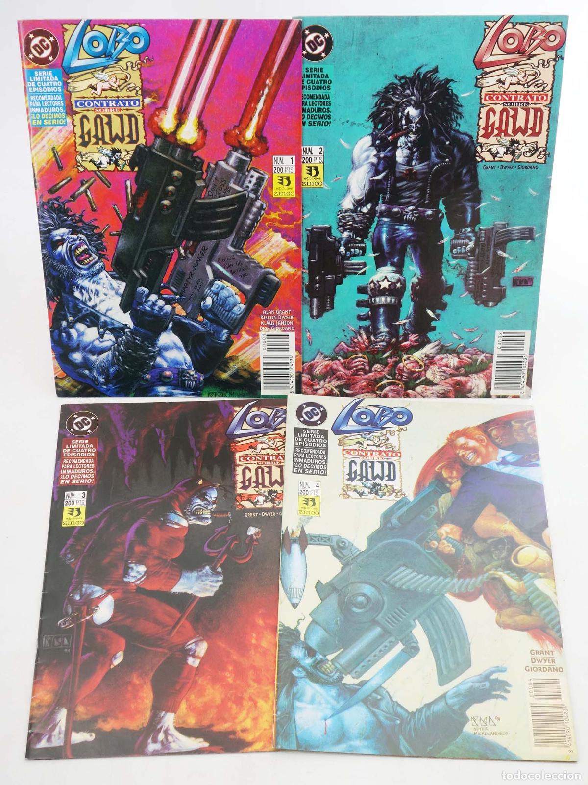 C&oacute;mics: LOBO CONTRATO SOBRE GAWD 1 A 4. COMPLETA. Zinco, 1994