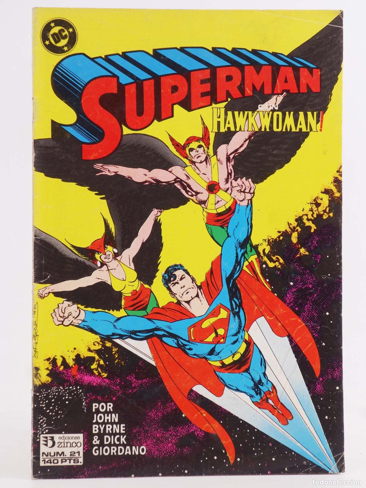 C&oacute;mics: SUPERMAN 21. HAWKWOMAN (John Byrne/Dick Giordano) Zinco, 1988