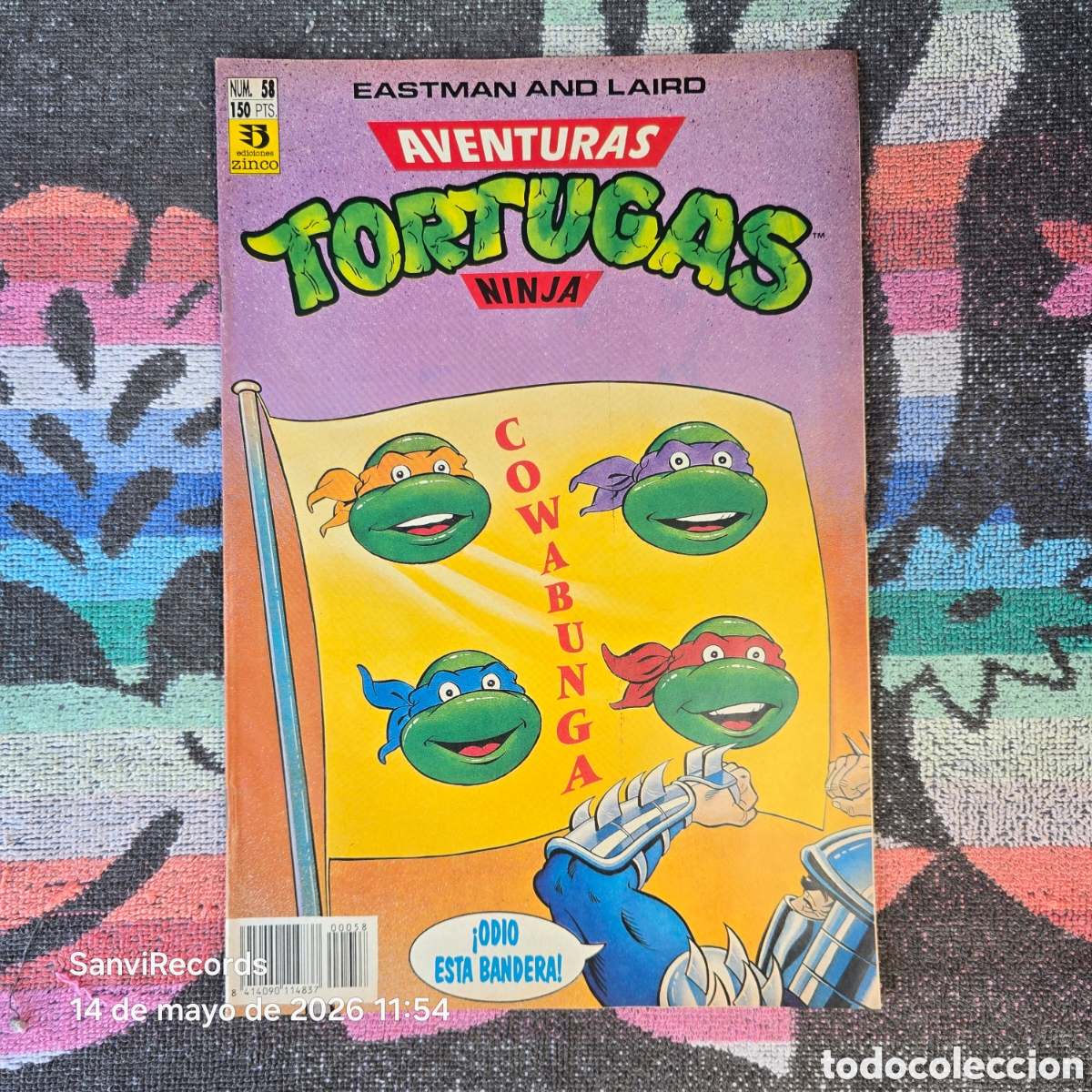 C&oacute;mics: AVENTURAS TORTUGAS NINJA 58 (EASTMAN AND LAIRE) (ZINCO)