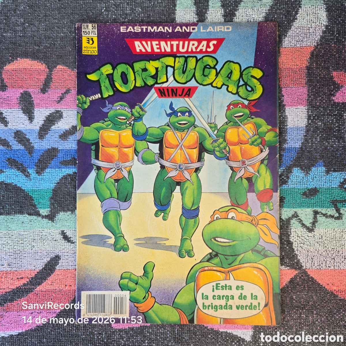 C&oacute;mics: AVENTURAS TORTUGAS NINJA 56 (EASTMAN AND LAIRE) (ZINCO)