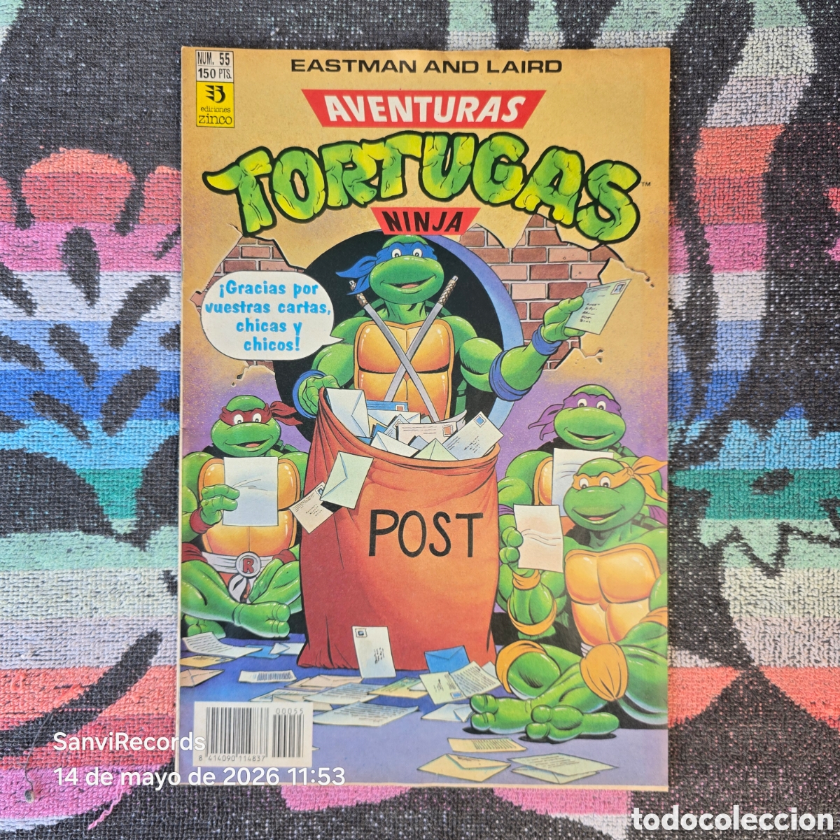 C&oacute;mics: AVENTURAS TORTUGAS NINJA 55 (EASTMAN AND LAIRE) (ZINCO)