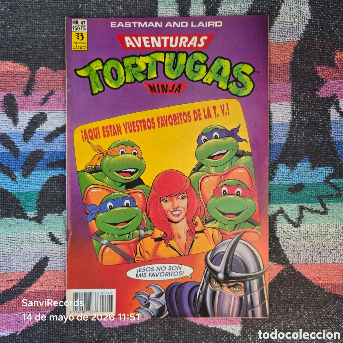 C&oacute;mics: AVENTURAS TORTUGAS NINJA 47 (EASTMAN AND LAIRE) (ZINCO)