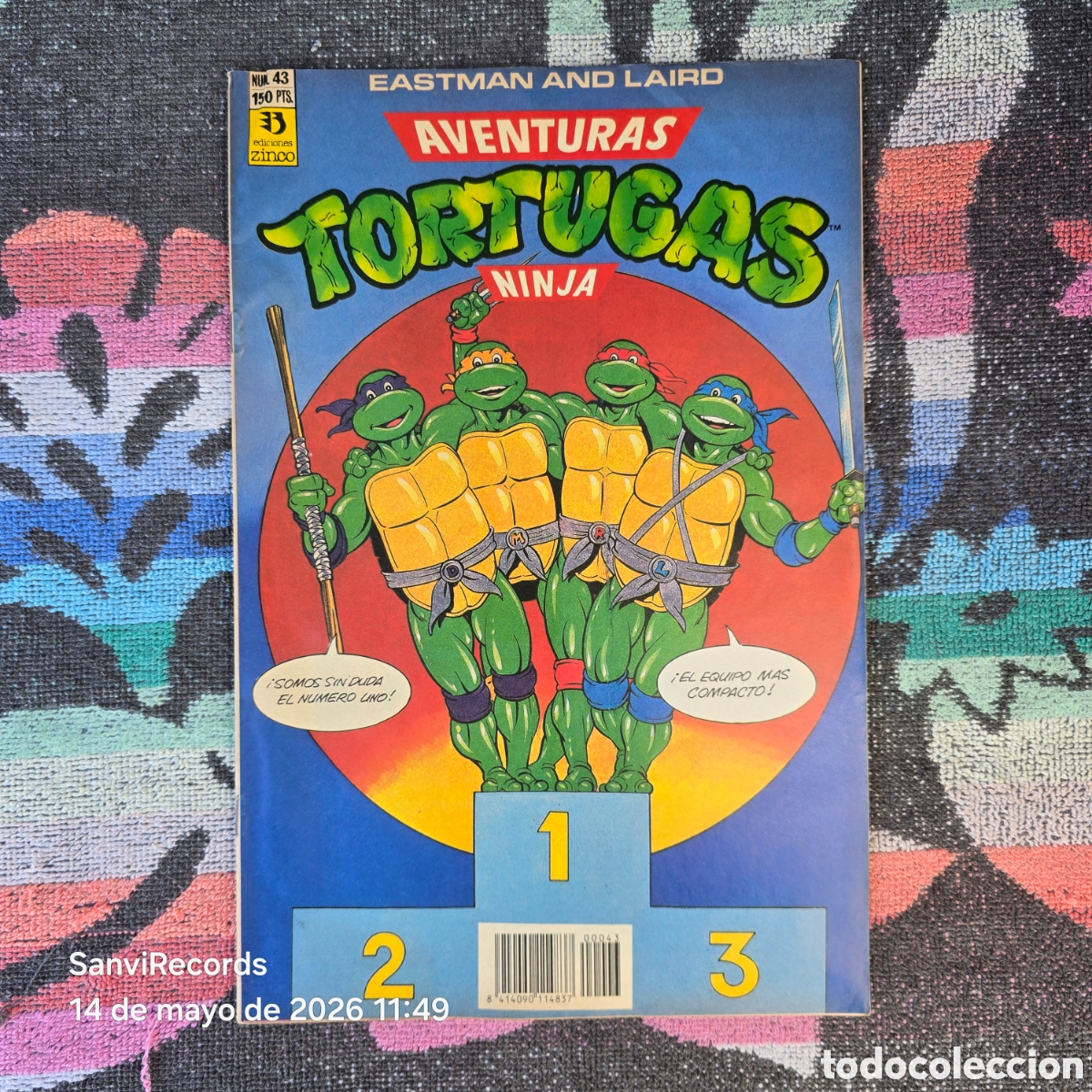 C&oacute;mics: AVENTURAS TORTUGAS NINJA 43 (EASTMAN AND LAIRE) (ZINCO)