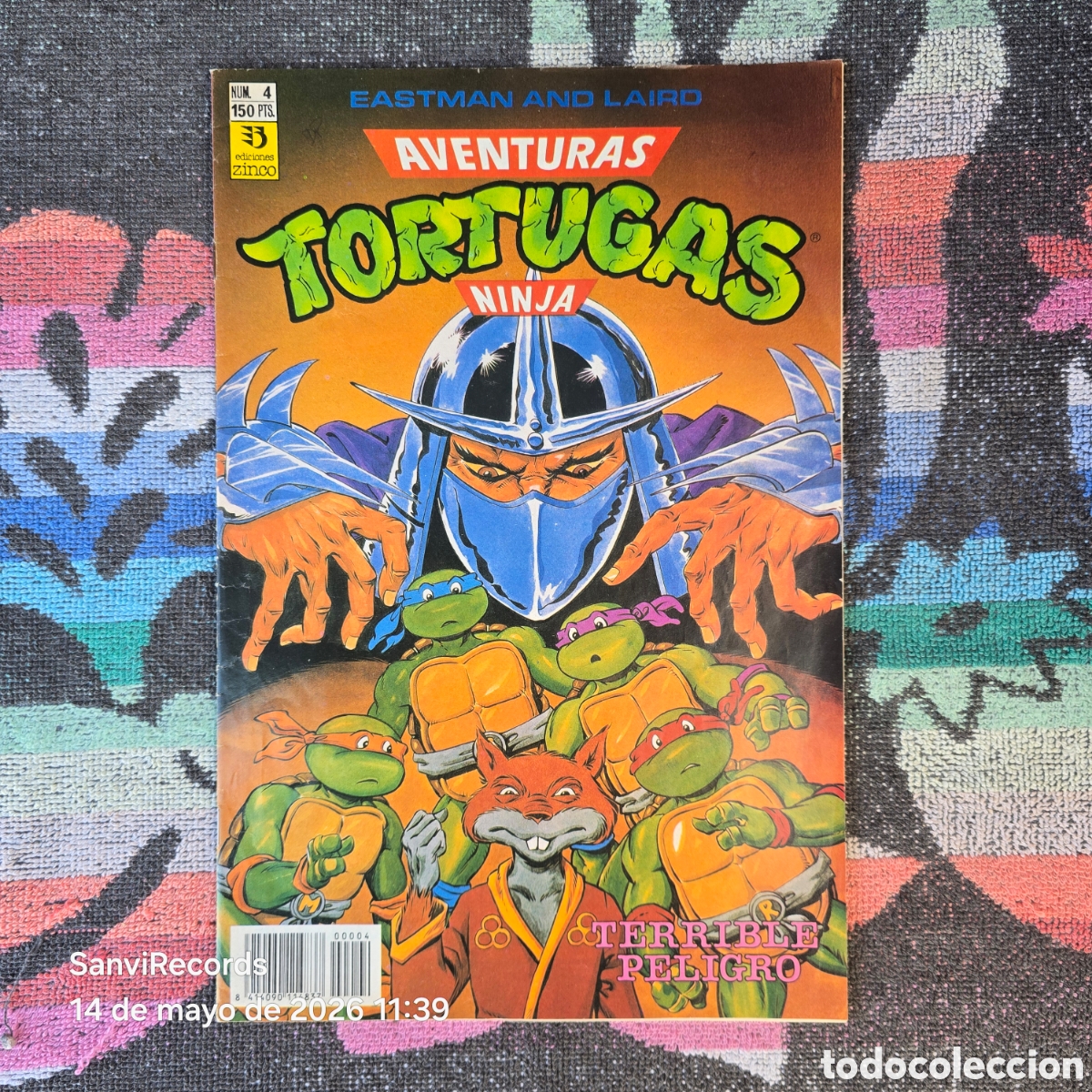 C&oacute;mics: AVENTURAS TORTUGAS NINJA 4, (EASTMAN AND LAIRE) (ZINCO)