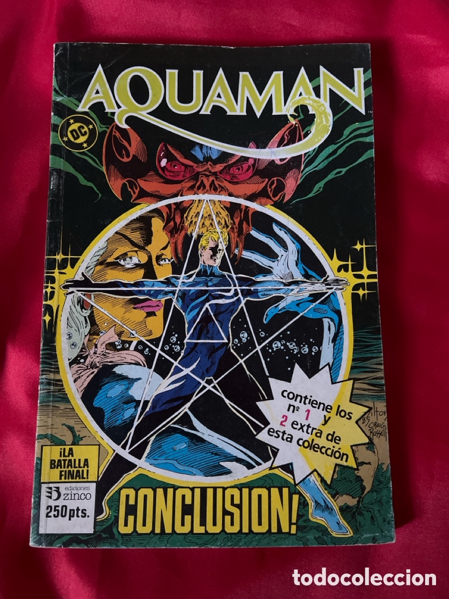 C&oacute;mics: AQUAMAN - RETAPADO - EXTRAS 1 Y 2 - BATALLA FINAL Y CONCLUSION - BUEN ESTADO