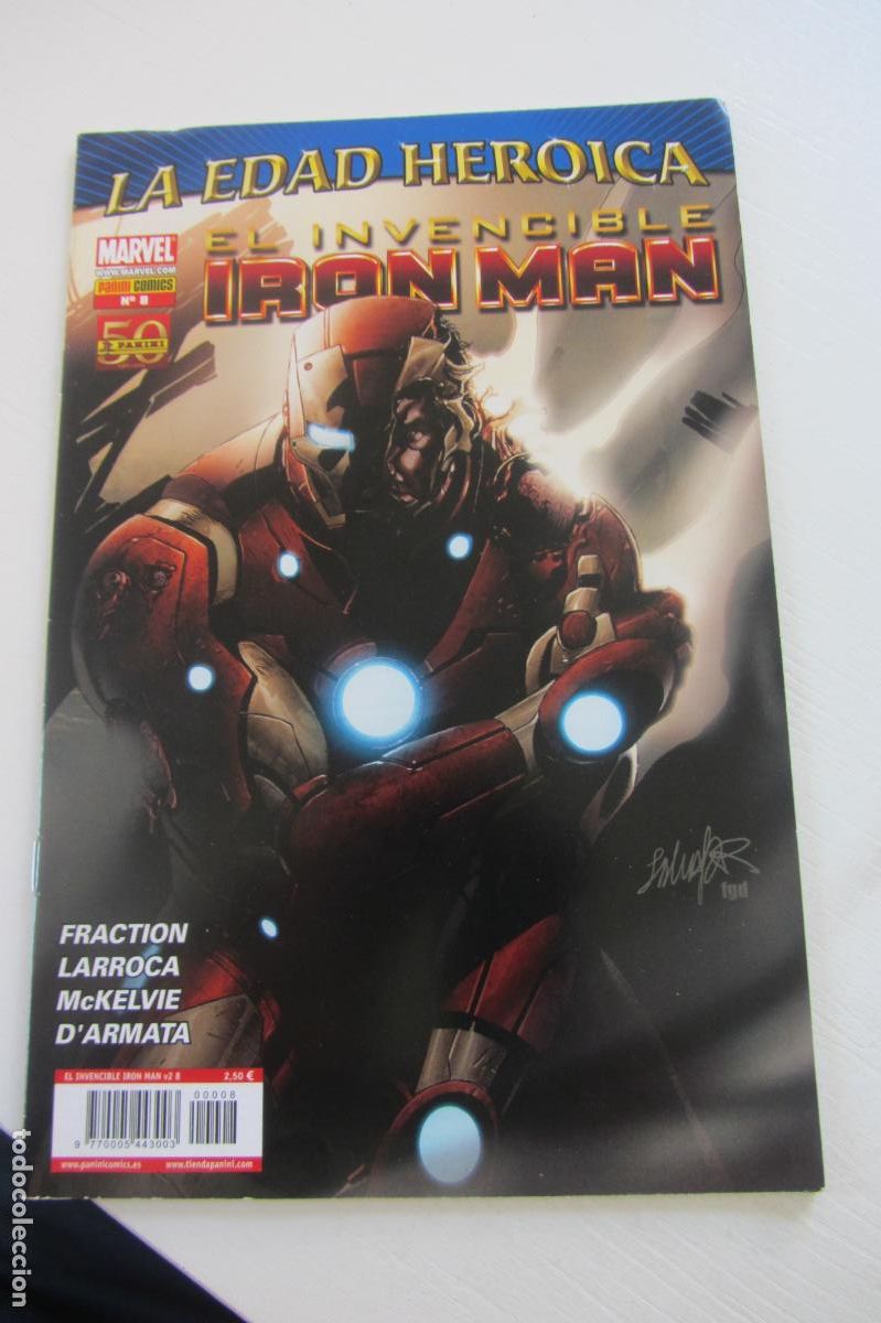 C&oacute;mics: EL INVENCIBLE IRON MAN. LA EDAD HEROICA N&ordm; 8 FRACTION Y LARROCA MARVEL - PANINI BUEN ESTADO arx68