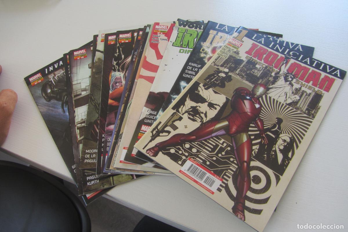 C&oacute;mics: LOTE IRON MAN DIRECTOR SHIELD 1 2 3 4 5 6 7 8 9 10 11 13 14 16 17 18 19 PANINI BUEN ESTADO arx68