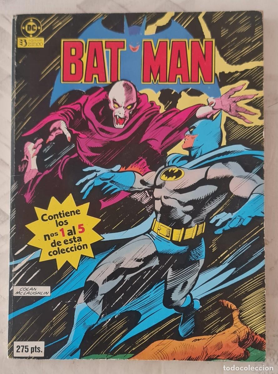 C&oacute;mics: BATMAN. Tomo RETAPADO con los n&ordm; 1 al 5. Ediciones Zinco 1986