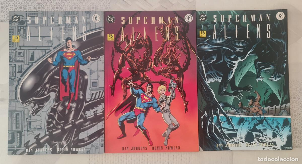 C&oacute;mics: SUPERMAN / ALIENS. Serie Limitada de 3 tomos. Ediciones Zinco 1996 - Foto 1