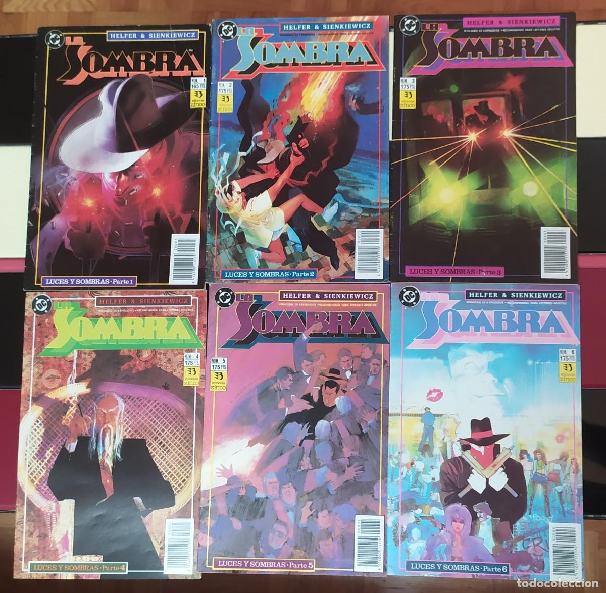 C&oacute;mics: La sombra. serie limitada 6 n&uacute;meros. Luces y sombras. Ediciones Zinco. 1991