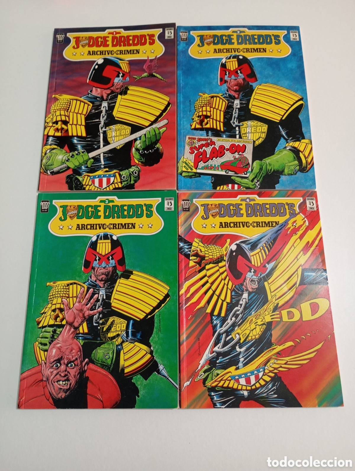 C&oacute;mics: Judge Dredd's completa 4/4 Archivo del Crimen. Brian Bolland. 1990 Ediciones Zinco Juez Dredd C&oacute;mic