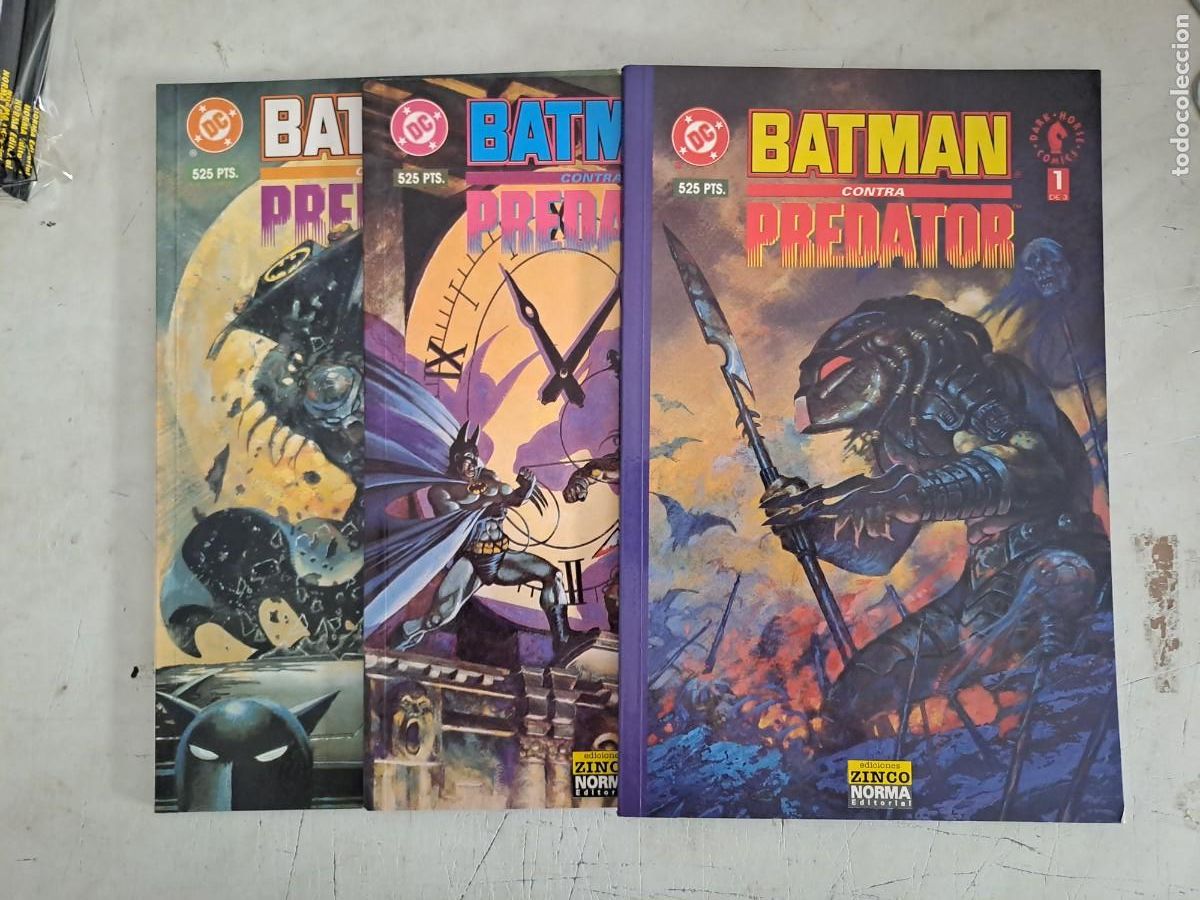 C&oacute;mics: Batman contra Predator, completa 3 n&uacute;meros, Zinco en muy buen estado Bolsa DA