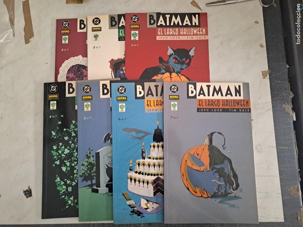 C&oacute;mics: Batman el largo Halloween completa 7 n&uacute;meros, Norma en muy buen estado Bolsa DA