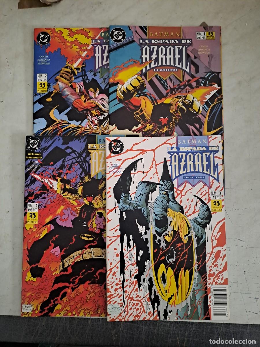 C&oacute;mics: Batman, la espada de Azrael completa 4 n&uacute;meros, Zinco en muy buen estado Bolsa DA