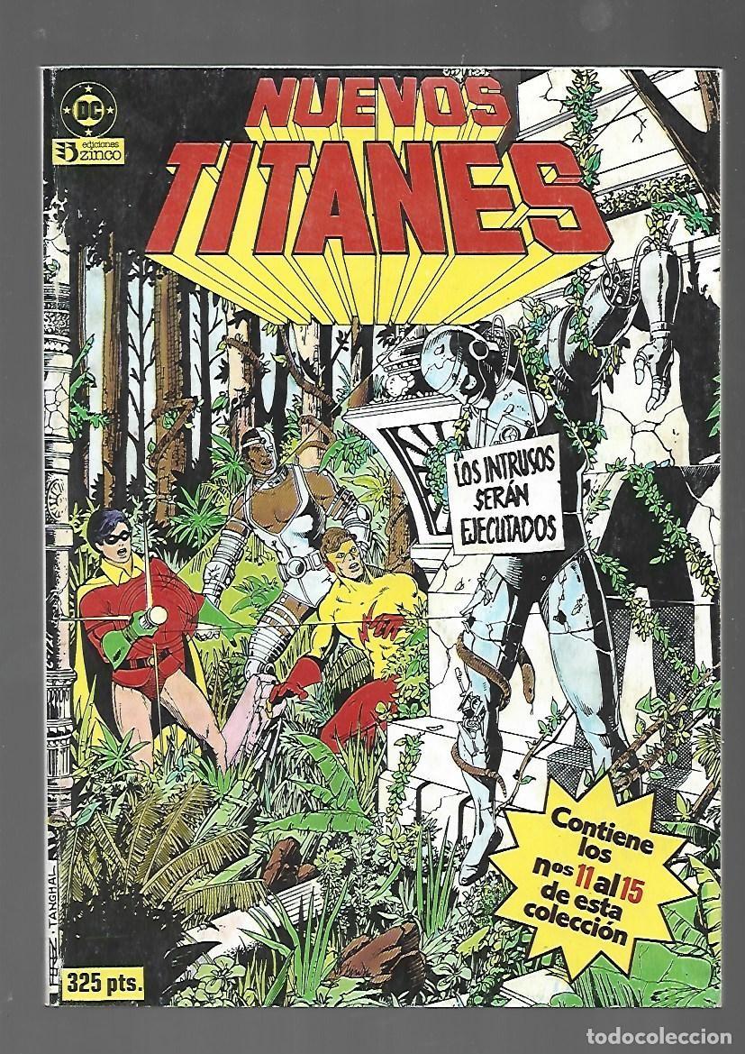 C&oacute;mics: Nuevos Titanes, retapado 3 (11 al 15), 1985, Zinco, buen estado