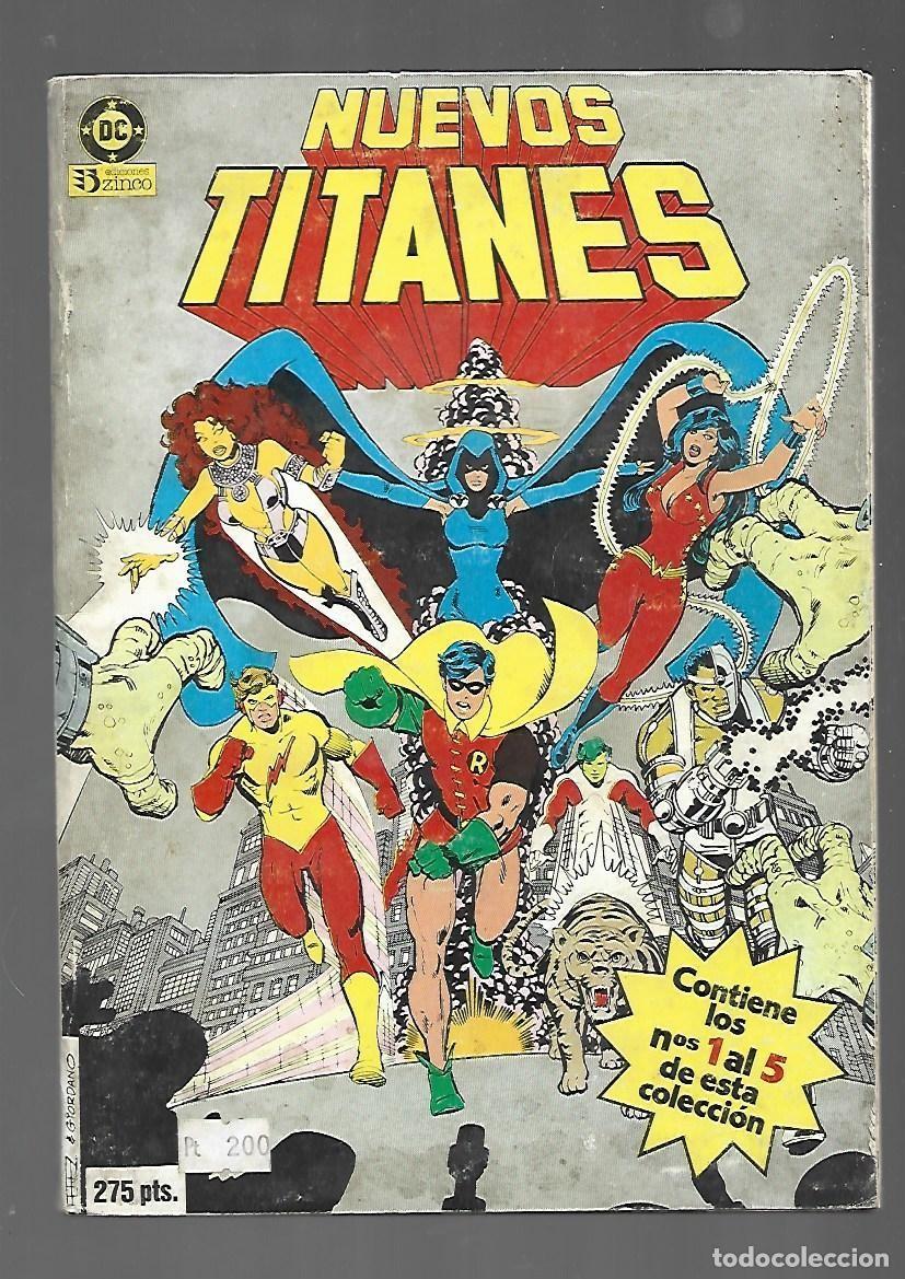 C&oacute;mics: Nuevos Titanes, retapado 1 (1 al 5), 1984, Zinco, buen estado