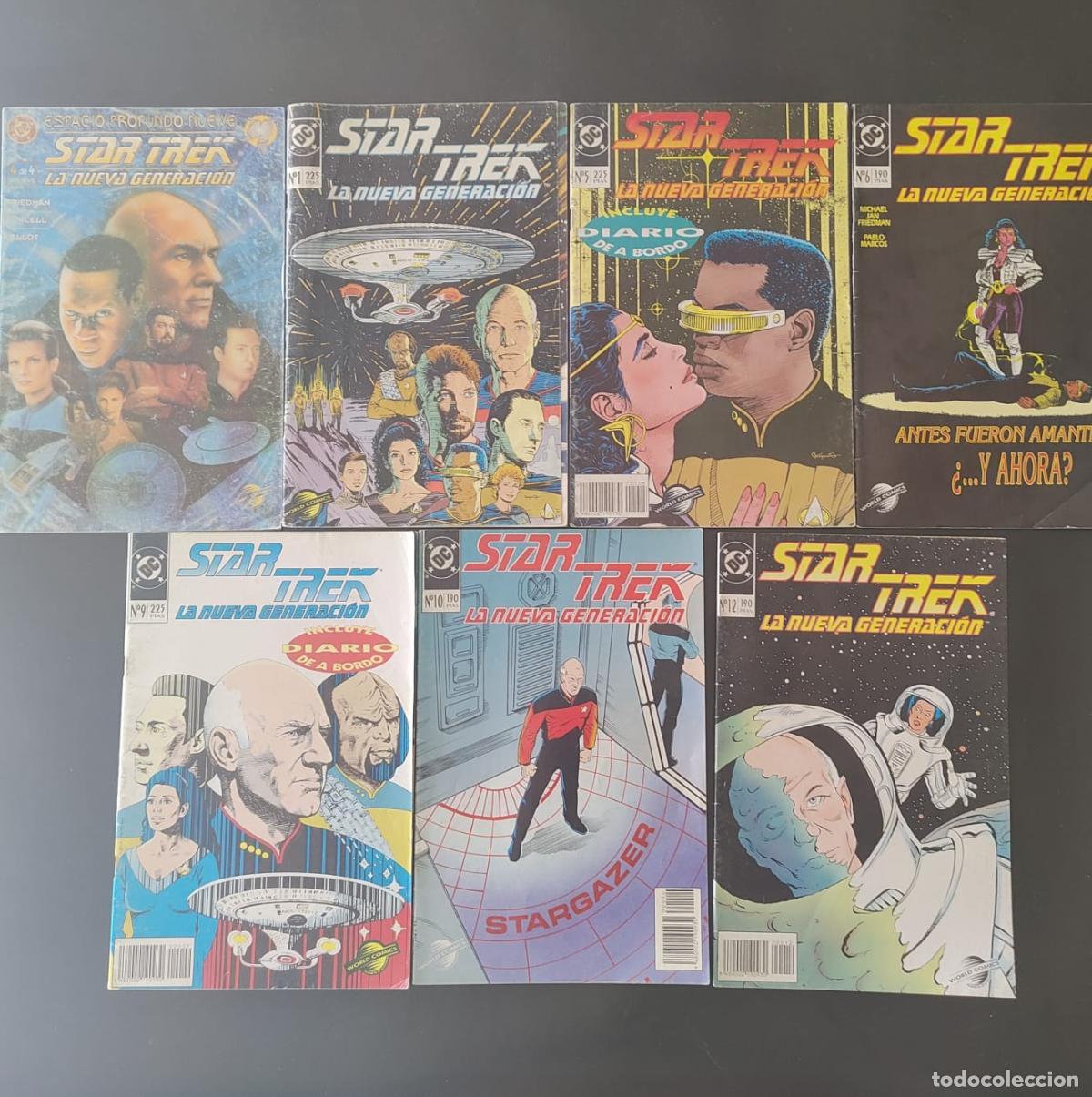 C&oacute;mics: STAR TREK LA NUEVA GENERACION NUMEROS 1,5,6,9,10,12, MAS NUMERO 4 DE ESPACIO PROFUNDO