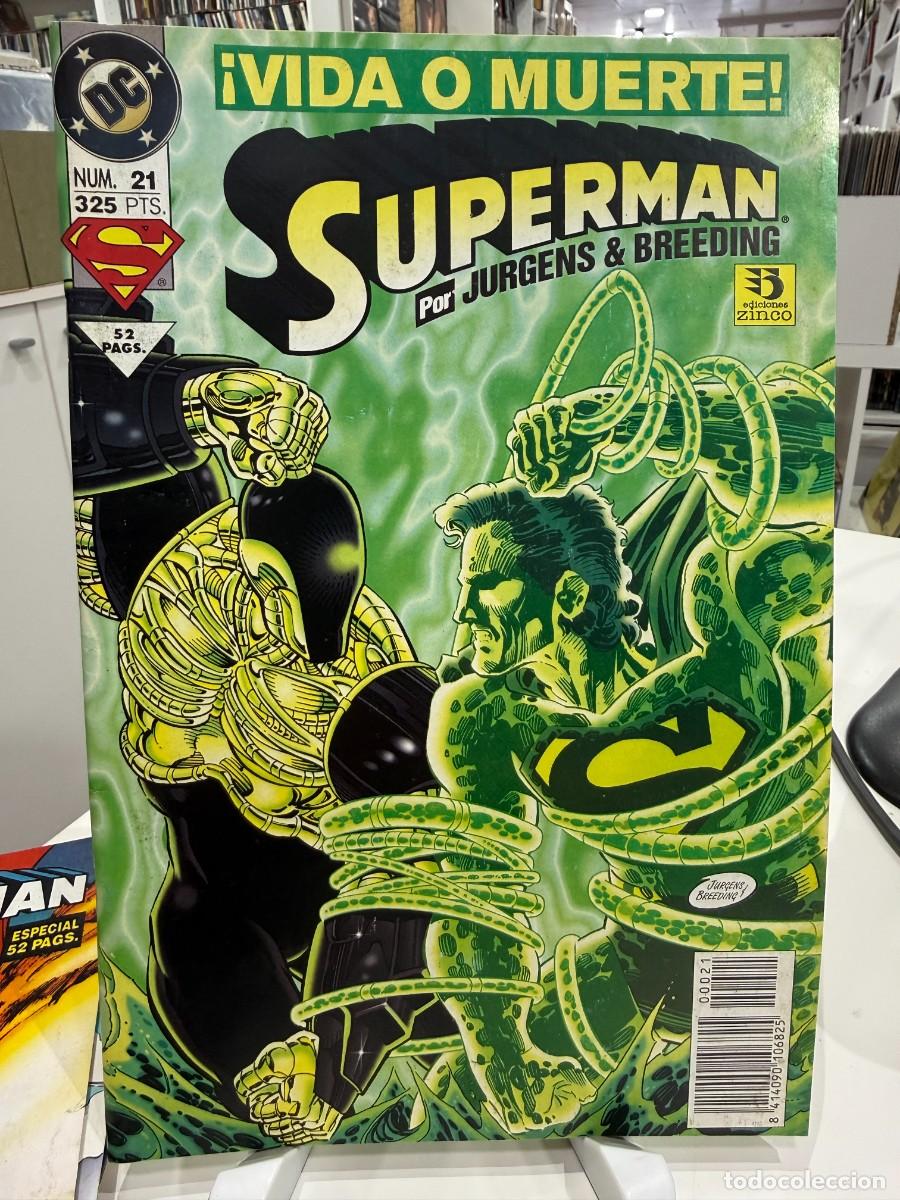 C&oacute;mics: Superman n&ordm; 21 &ndash; &iexcl;Vida o muerte! &ndash; Ediciones Zinco (1994)