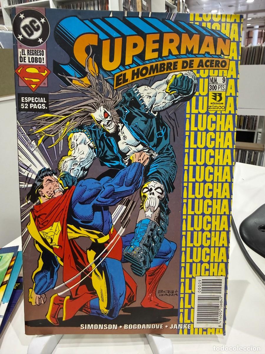 C&oacute;mics: Superman: El Hombre de Acero n&ordm; 9 &ndash; &iexcl;El regreso de Lobo! (Ediciones Zinco, 1994)