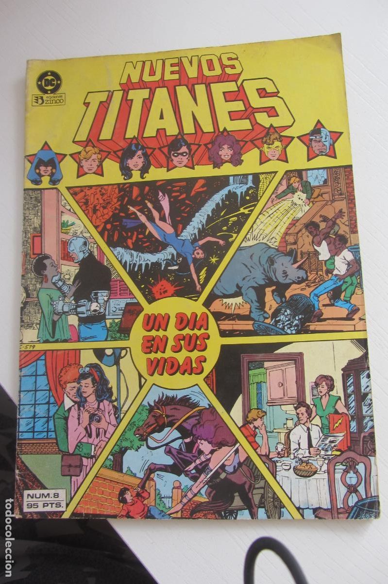 C&oacute;mics: NUEVOS TITANES. N&ordm; 8. A&Ntilde;O 1984-1988. EDICIONES ZINCO. arx146