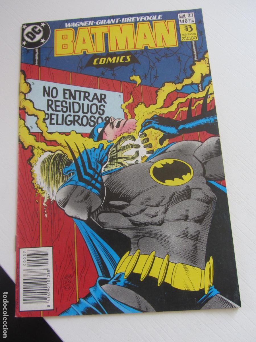 C&oacute;mics: BATMAN vol II n&ordm; 37 1988 - ZINCO - POR ALAN GRANT & BREYFOGLE ZINCO DC buen estado arx152