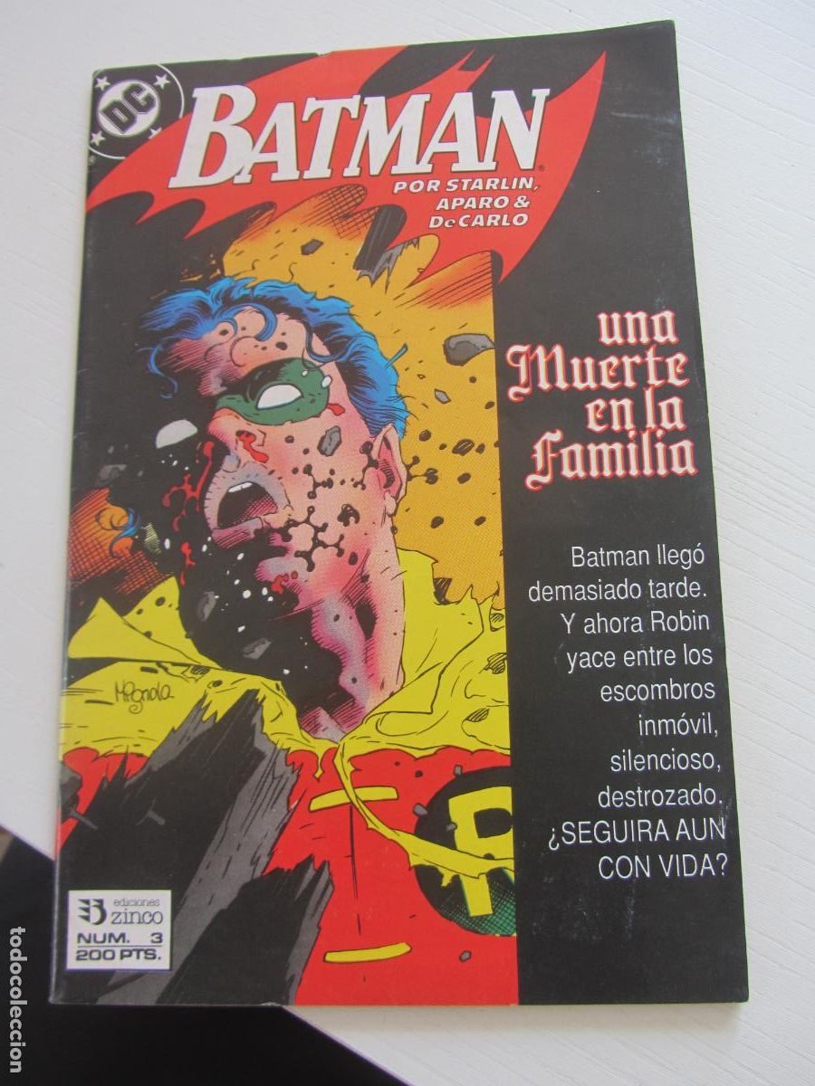 C&oacute;mics: BATMAN UNA MUERTE EN LA FAMILIA N&ordm; 3 EDICIONES ZINCO 1990 BUEN ESTADO arx154